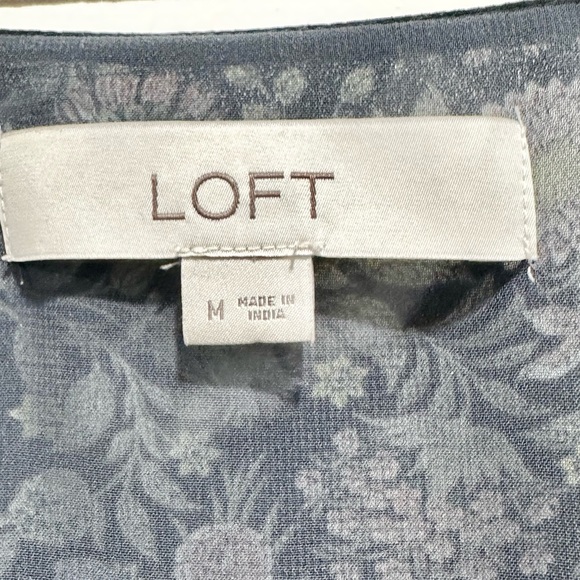 Loft - floral Spaghetti Strap fully lined blousy halter top - Picture 6 of 9